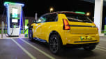 Renault 5 E-Tech Iconic charging at night